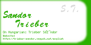 sandor trieber business card